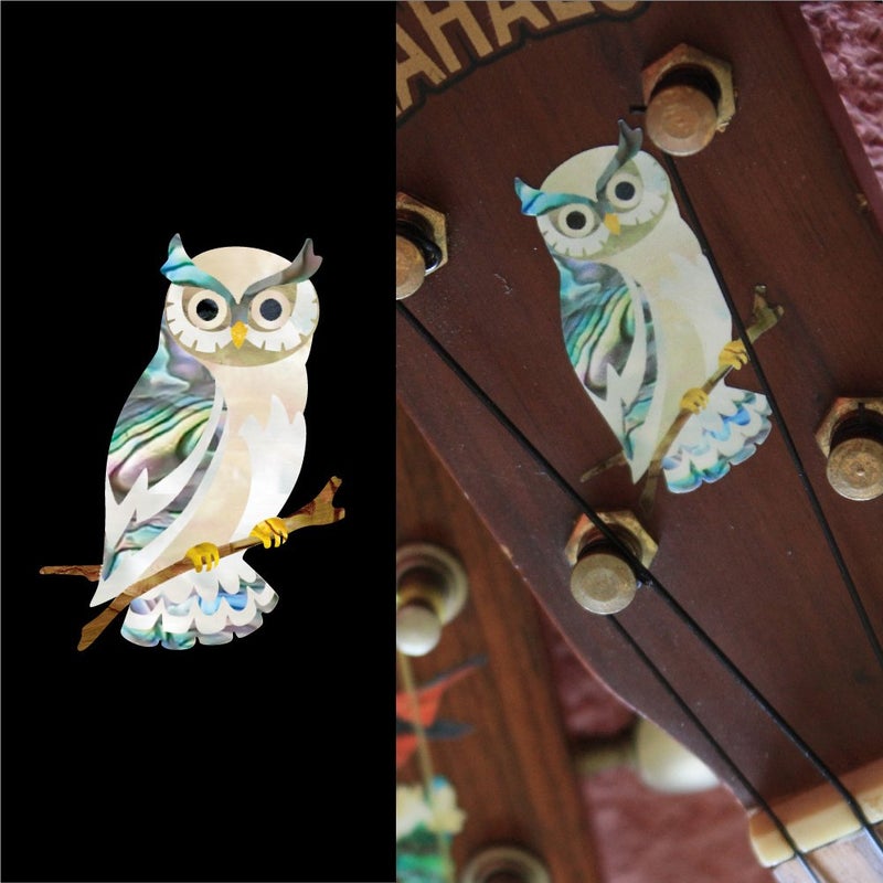Inlaystickers ملصق زخرفي لآلة اليوكوليلي - بومة أثينا - Image 1